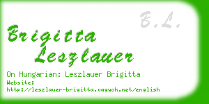 brigitta leszlauer business card